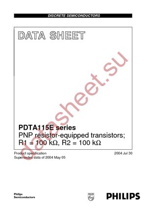 PDTA115EK T/R datasheet  
